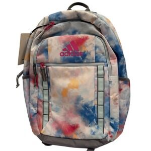Adidas Backpack Tie Dye Pink Blue White Gray School Travel Bag Kids Adult Unisex